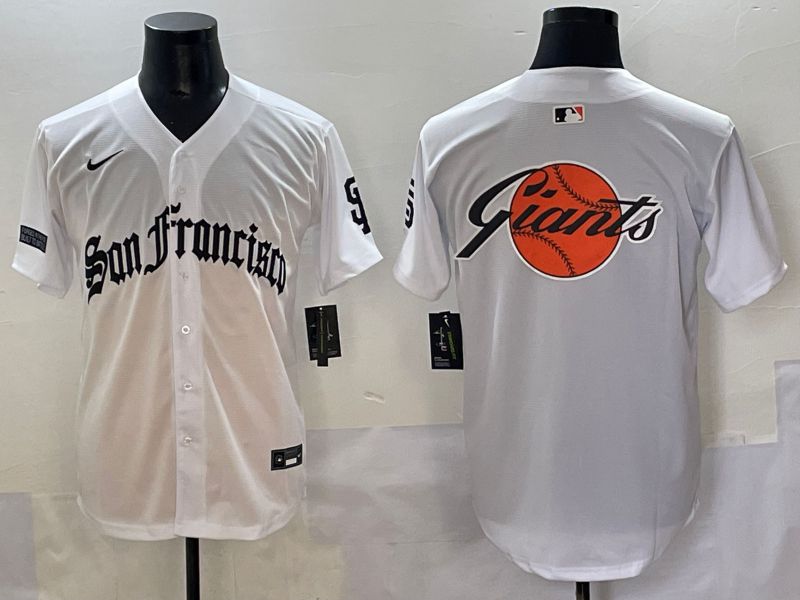 Men 2025 San Francisco Giants Blank White Five generations Joint Name Nike MLB Jersey style 11->san francisco giants->MLB Jersey